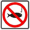 No Fishing symbol - 18-inch